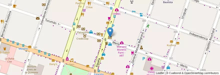 Mapa de ubicacion de BBVA Francés en Argentinië, Buenos Aires, Partido De Moreno, Moreno.