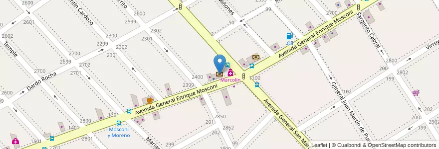Mapa de ubicacion de BBVA Francés en Argentinië, Buenos Aires, Partido De La Matanza, Lomas Del Mirador.