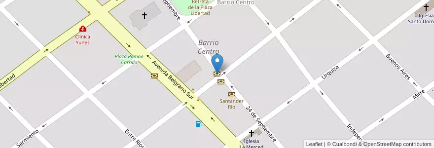 Mapa de ubicacion de BBVA Francés en Arjantin, Santiago Del Estero, Departamento Capital, Santiago Del Estero.