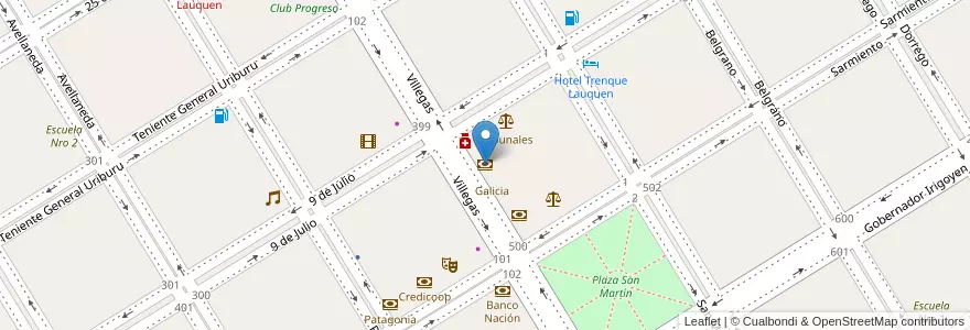 Mapa de ubicacion de BBVA Francés en Arjantin, Buenos Aires, Partido De Trenque Lauquen, Cuartel Chacras De Trenque Lauquen, Trenque Lauquen.