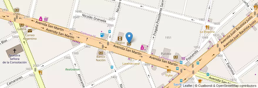 Mapa de ubicacion de BBVA Francés, La Paternal en アルゼンチン, Ciudad Autónoma De Buenos Aires, ブエノスアイレス.