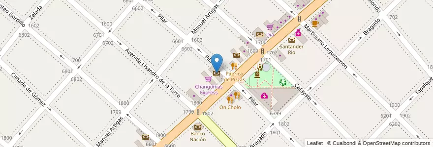 Mapa de ubicacion de BBVA Francés, Mataderos en アルゼンチン, Ciudad Autónoma De Buenos Aires, Comuna 9, ブエノスアイレス.