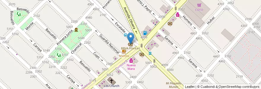 Mapa de ubicacion de BBVA Francés, Mataderos en Arjantin, Ciudad Autónoma De Buenos Aires, Comuna 9, Buenos Aires.