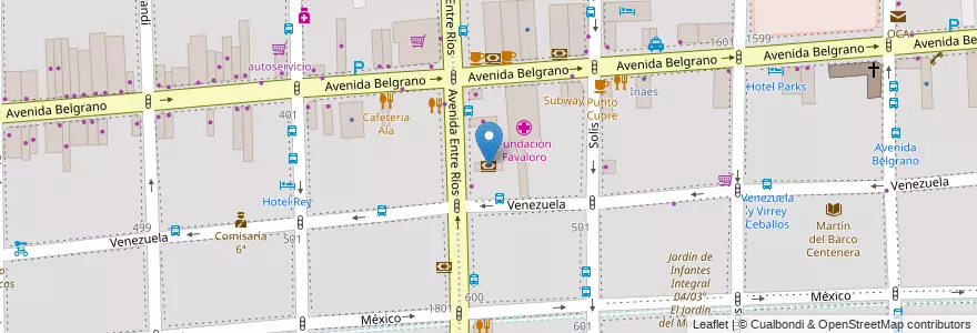 Mapa de ubicacion de BBVA Francés, Montserrat en Arjantin, Ciudad Autónoma De Buenos Aires, Buenos Aires.