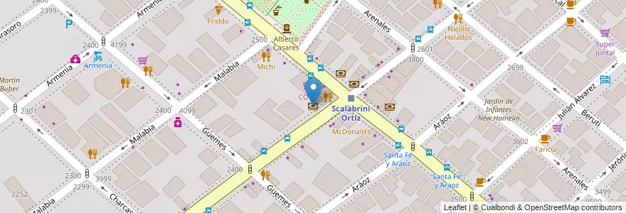 Mapa de ubicacion de BBVA Francés, Palermo en الأرجنتين, Ciudad Autónoma De Buenos Aires, Buenos Aires, Comuna 14.