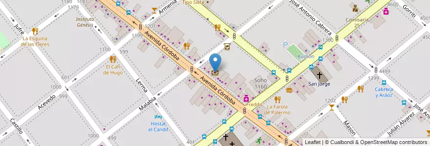 Mapa de ubicacion de BBVA Francés, Palermo en 阿根廷, Ciudad Autónoma De Buenos Aires, 布宜诺斯艾利斯, Comuna 15.