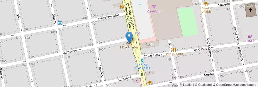 Mapa de ubicacion de BBVA Francés, Parque Chacabuco en آرژانتین, Ciudad Autónoma De Buenos Aires, Buenos Aires.