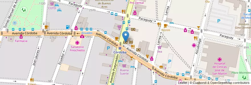 Mapa de ubicacion de BBVA Francés, Recoleta en Arjantin, Ciudad Autónoma De Buenos Aires, Comuna 2, Buenos Aires.