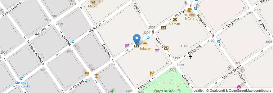 Mapa de ubicacion de BBVA Francés, Villa del Parque en Argentinien, Ciudad Autónoma De Buenos Aires, Buenos Aires, Comuna 11.