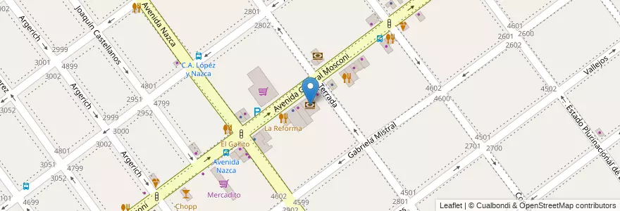 Mapa de ubicacion de BBVA Francés, Villa Pueyrredon en アルゼンチン, Ciudad Autónoma De Buenos Aires, Comuna 12, ブエノスアイレス.