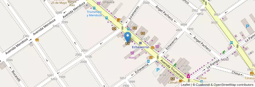 Mapa de ubicacion de BBVA Francés, Villa Urquiza en Argentine, Ciudad Autónoma De Buenos Aires, Comuna 12, Buenos Aires.