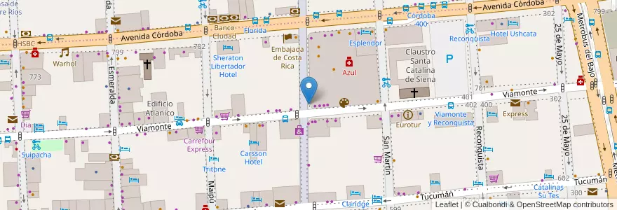 Mapa de ubicacion de BCB Global, San Nicolas en الأرجنتين, Ciudad Autónoma De Buenos Aires, Comuna 1, Buenos Aires.