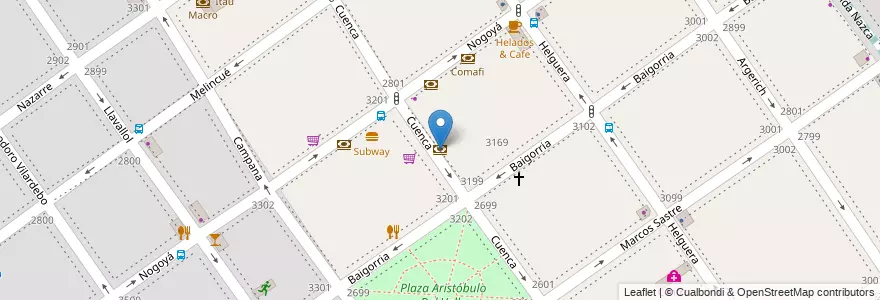 Mapa de ubicacion de Bco. de la Prov. de Bs. As., Villa del Parque en Arjantin, Ciudad Autónoma De Buenos Aires, Buenos Aires, Comuna 11.
