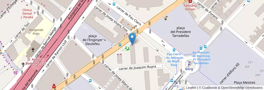 Mapa de ubicacion de BDN Autoescoles en Spanien, Katalonien, Barcelona, Barcelonès, Badalona.
