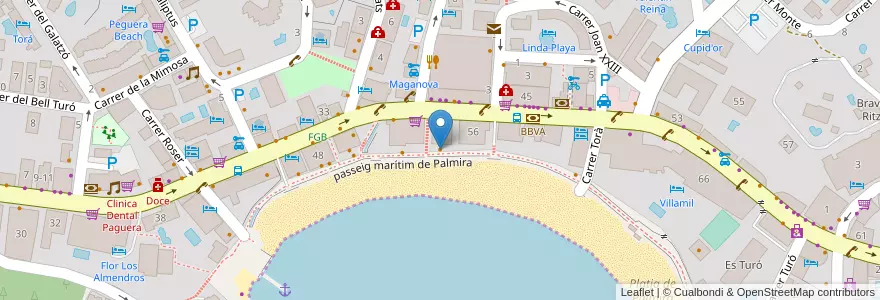Mapa de ubicacion de BeachClub en Espanha, Ilhas Baleares, España (Mar Territorial), Serra De Tramuntana, Ilhas Baleares, Calvià.