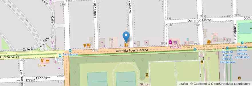 Mapa de ubicacion de Beatles & Rolling Bar en 阿根廷, Santa Fe, Departamento Rosario, Municipio De Funes, Funes.