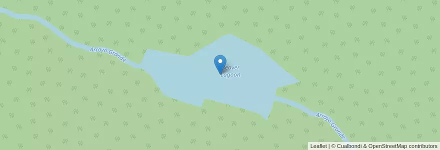 Mapa de ubicacion de Beaver Lagoon en アルゼンチン, Departamento Ushuaia, チリ, ティエラ・デル・フエゴ州.