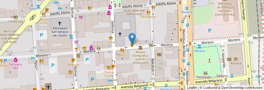 Mapa de ubicacion de Bebop Club, Montserrat en Argentinien, Ciudad Autónoma De Buenos Aires, Comuna 1, Buenos Aires.