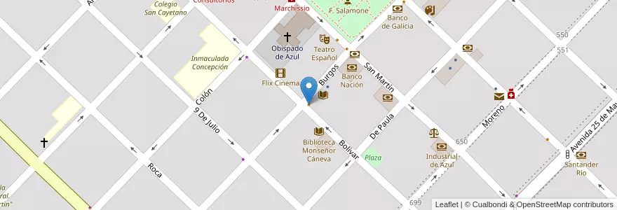 Mapa de ubicacion de Beer Garden en Argentina, Provincia Di Buenos Aires, Partido De Azul.