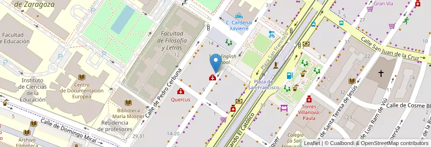Mapa de ubicacion de BeerHouse Tavern en إسبانيا, أرغون, سرقسطة, Zaragoza, سرقسطة.
