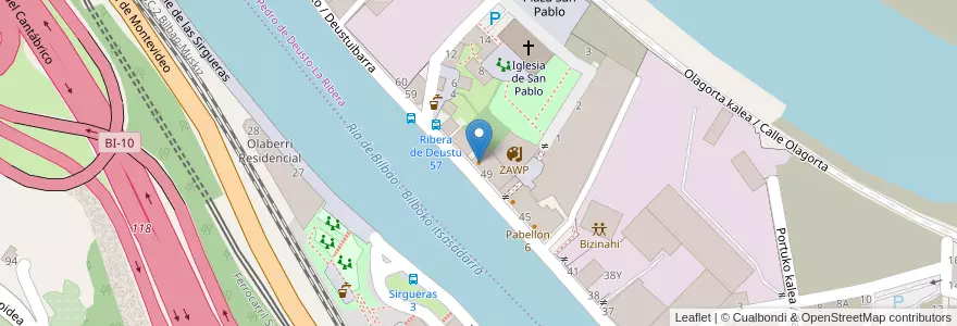Mapa de ubicacion de Begoña berria en Spagna, Euskadi, Bizkaia, Bilboaldea, Bilbao.