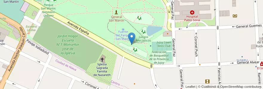Mapa de ubicacion de BEGU Boleto Educativo Gratuito y Universal en آرژانتین, Jujuy, Departamento Doctor Manuel Belgrano, Municipio De San Salvador De Jujuy.