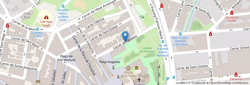 Mapa de ubicacion de Behindertenparkplatz en إسبانيا, كتالونيا, برشلونة, فالس أوكيدنتل, Sant Cugat Del Vallès.