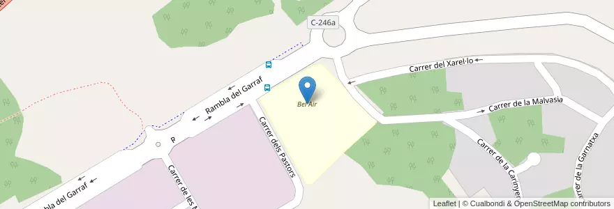 Mapa de ubicacion de Bel Air en Испания, Каталония, Барселона, Гарраф, Sant Pere De Ribes.