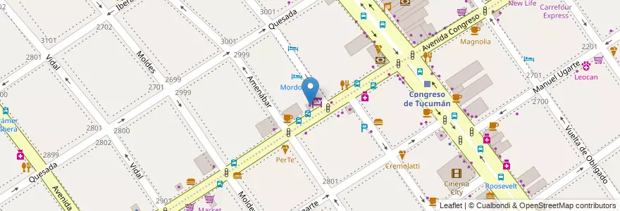 Mapa de ubicacion de Beldent, Nuñez en 阿根廷, Ciudad Autónoma De Buenos Aires, 布宜诺斯艾利斯, Comuna 13.