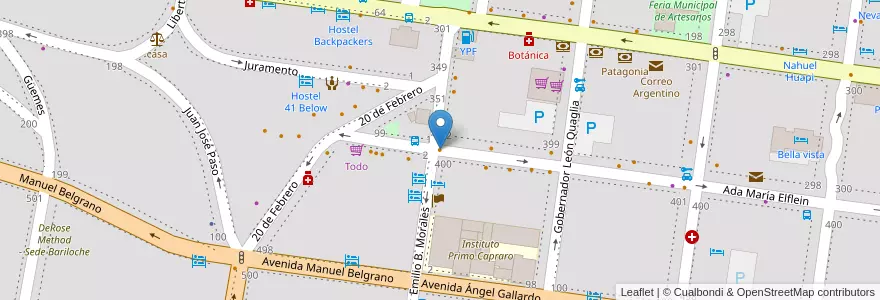 Mapa de ubicacion de Belek en Аргентина, Чили, Рио-Негро, Departamento Bariloche, Municipio De San Carlos De Bariloche, Сан-Карлос-Де-Барилоче.