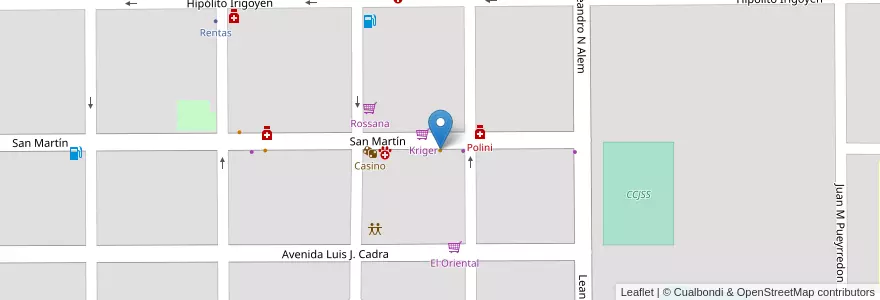 Mapa de ubicacion de Belen en Argentinië, Chaco, Departamento Fray Justo Santa María De Oro, Municipio De Santa Sylvina, Santa Sylvina.