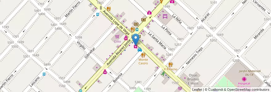 Mapa de ubicacion de Belén, Villa Luro en アルゼンチン, Ciudad Autónoma De Buenos Aires, ブエノスアイレス, Comuna 10.