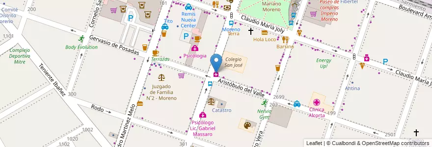 Mapa de ubicacion de Belgrano en الأرجنتين, بوينس آيرس, Partido De Moreno, Moreno.