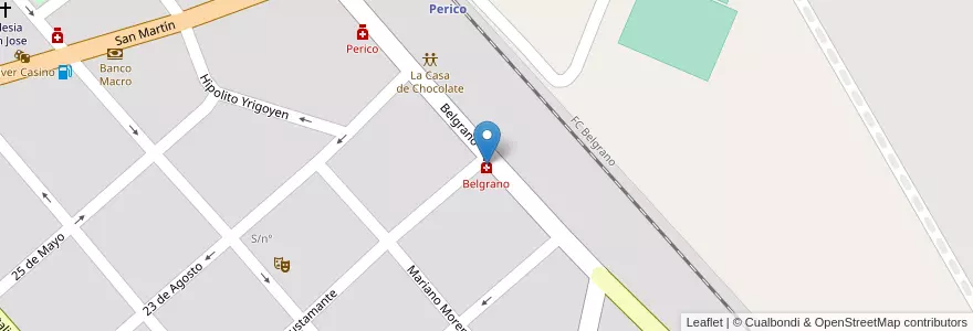 Mapa de ubicacion de Belgrano en Argentinien, Jujuy, Departamento El Carmen, Municipio De Perico, Perico.