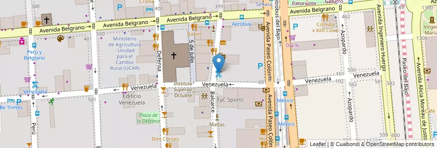 Mapa de ubicacion de Belgrano, Montserrat en アルゼンチン, Ciudad Autónoma De Buenos Aires, Comuna 1, ブエノスアイレス.