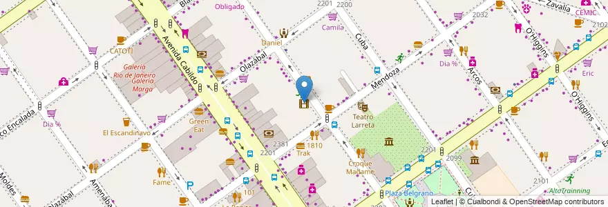Mapa de ubicacion de Belgrano Multiplex, Belgrano en 阿根廷, Ciudad Autónoma De Buenos Aires, 布宜诺斯艾利斯, Comuna 13.