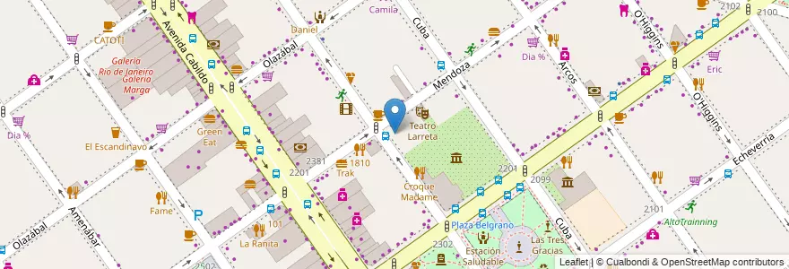 Mapa de ubicacion de Belgrano Multiplex, Belgrano en 阿根廷, Ciudad Autónoma De Buenos Aires, 布宜诺斯艾利斯, Comuna 13.