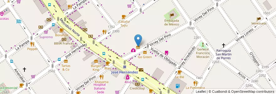 Mapa de ubicacion de Belgrano Rotisería, Belgrano en 阿根廷, Ciudad Autónoma De Buenos Aires, 布宜诺斯艾利斯, Comuna 13.