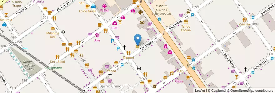 Mapa de ubicacion de Belike, Belgrano en アルゼンチン, Ciudad Autónoma De Buenos Aires, ブエノスアイレス, Comuna 13.