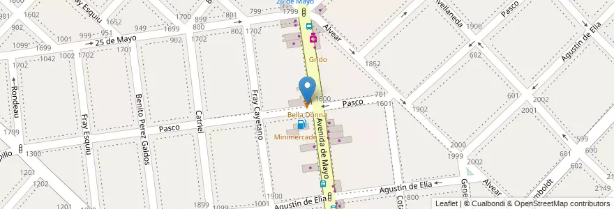 Mapa de ubicacion de Bella Donna en 阿根廷, 布宜诺斯艾利斯省, Partido De La Matanza, Ramos Mejía.