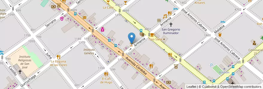 Mapa de ubicacion de Bellagamba Bodegón, Palermo en アルゼンチン, Ciudad Autónoma De Buenos Aires, ブエノスアイレス.