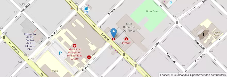 Mapa de ubicacion de Bellei en Arjantin, Buenos Aires, Partido De Bahía Blanca, Bahía Blanca.