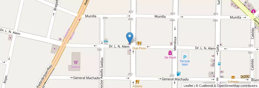 Mapa de ubicacion de Bellone en Arjantin, Buenos Aires, Partido De Morón.