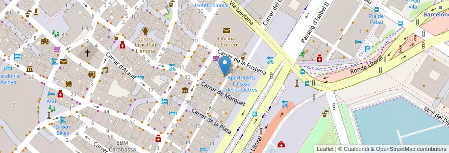 Mapa de ubicacion de Belmonte en スペイン, カタルーニャ州, Barcelona, バルサルネス, Barcelona.