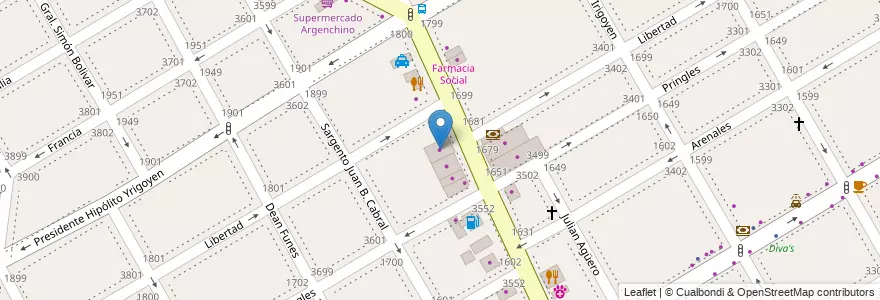 Mapa de ubicacion de Belnorte en Argentinië, Buenos Aires, Partido De Vicente López, Vicente López.