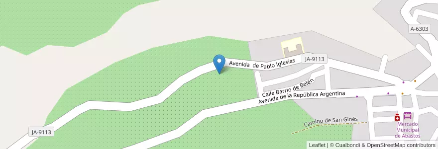 Mapa de ubicacion de Benatae en 西班牙, 安达鲁西亚, Jaén, Benatae.