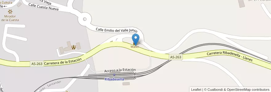 Mapa de ubicacion de Bench en Spagna, Asturie, Asturie, Ribadesella.