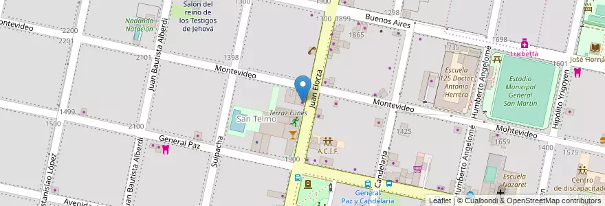 Mapa de ubicacion de Bene Dicere en Argentinië, Santa Fe, Departamento Rosario, Municipio De Funes, Funes.