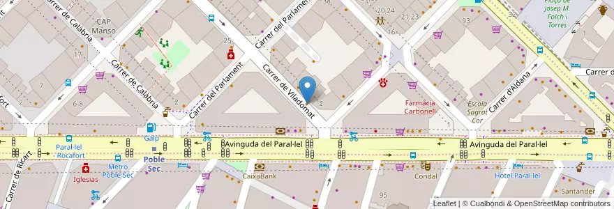 Mapa de ubicacion de Benidorm en Испания, Каталония, Барселона, Барселонес, Барселона.