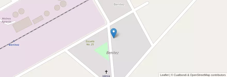 Mapa de ubicacion de Benítez en 아르헨티나, 부에노스아이레스주, Partido De Chivilcoy.